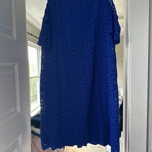 Ronnie Nicole Blue Lace Dress- L